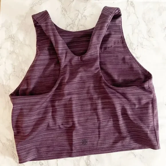 ATHLETA Conscious Space Dye Crop Bra Purple Small S - Picture 5 of 8